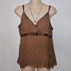 Classiques Entier Beaded Embellished Camisole Tank Top Sparkly‎ Sequin